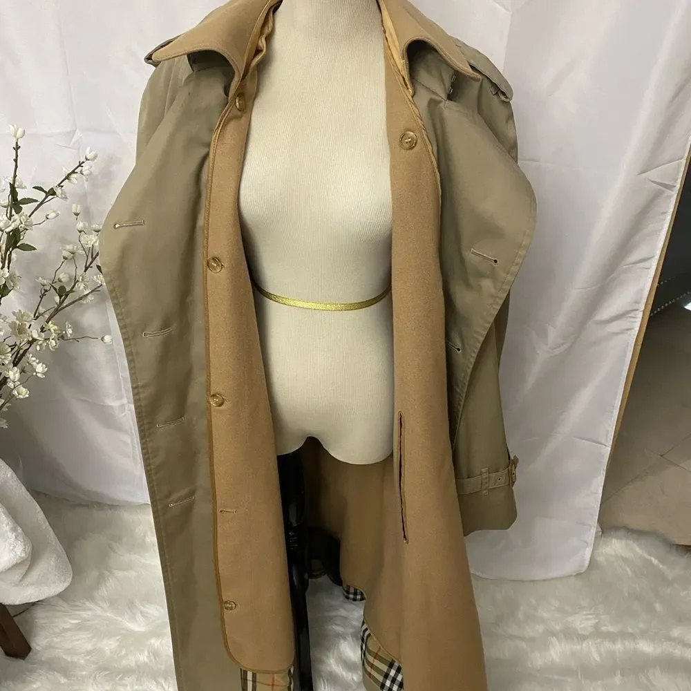 Burberrys London Vintage Camel Tan Trench
Coat Tan Wool Liner - Picture 10 of 15